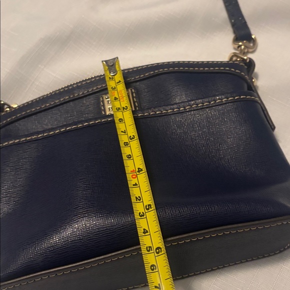 Dooney & Bourke Navy Saffiano Leather East/West Pocket Crossbody Durable - Picture 12 of 14